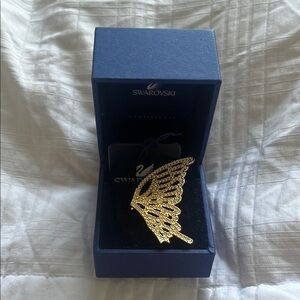 Swarovski Gold Butterfly Ring Size 9